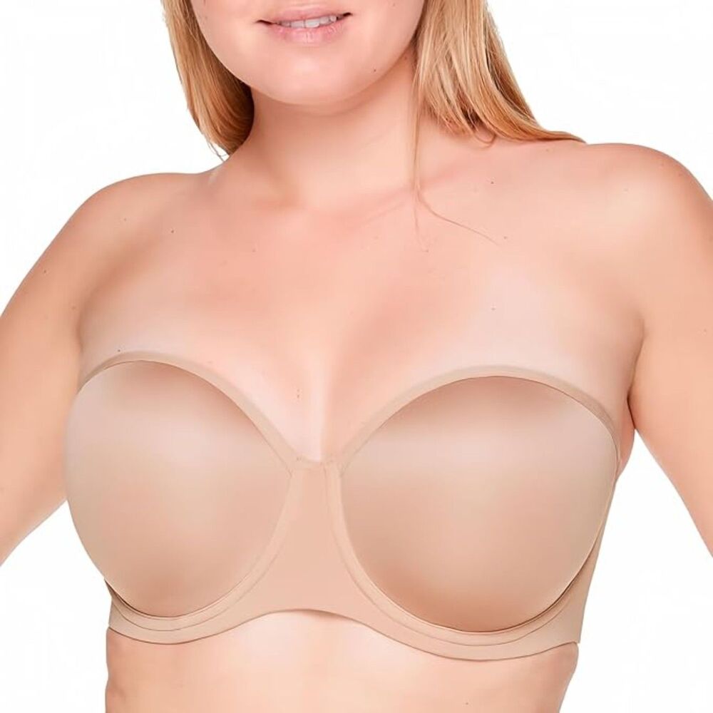 Thirdlove Tan/Taupe 24/7 Classic Strapless Bra, Size 34AA